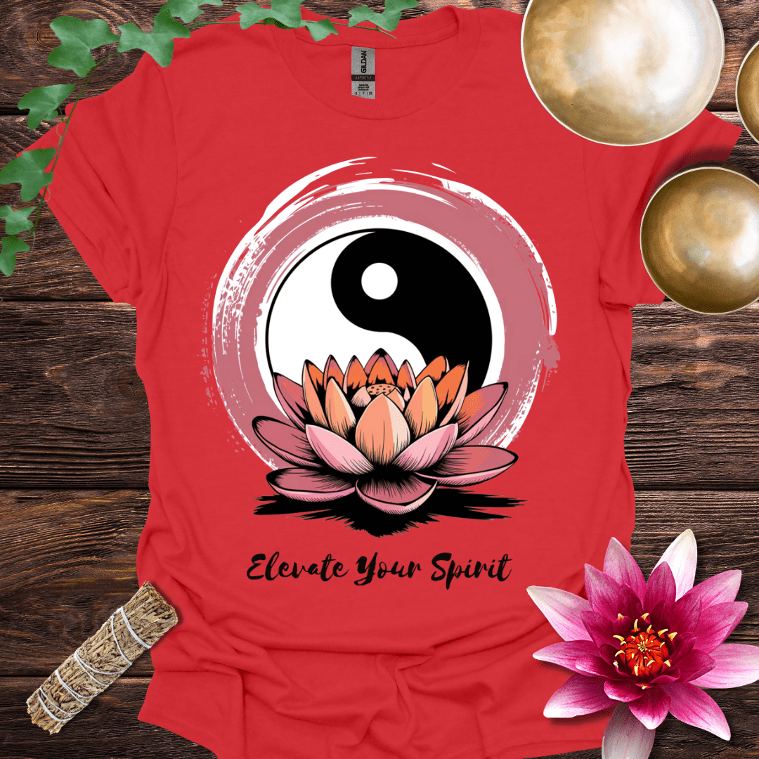 Elevate Your Spirit lotus Yin Yang variant 4 T