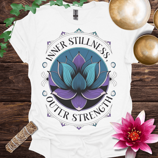 Inner Stillness Outer Strength variant 1 Lotus T