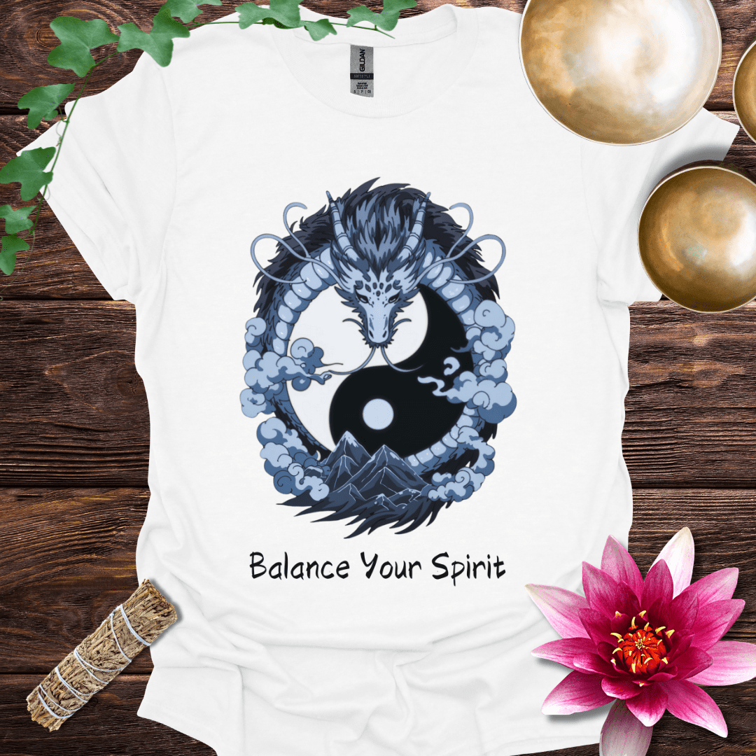 Dragon Blue Yin Yang Balance Your Spirit variant 1 T
