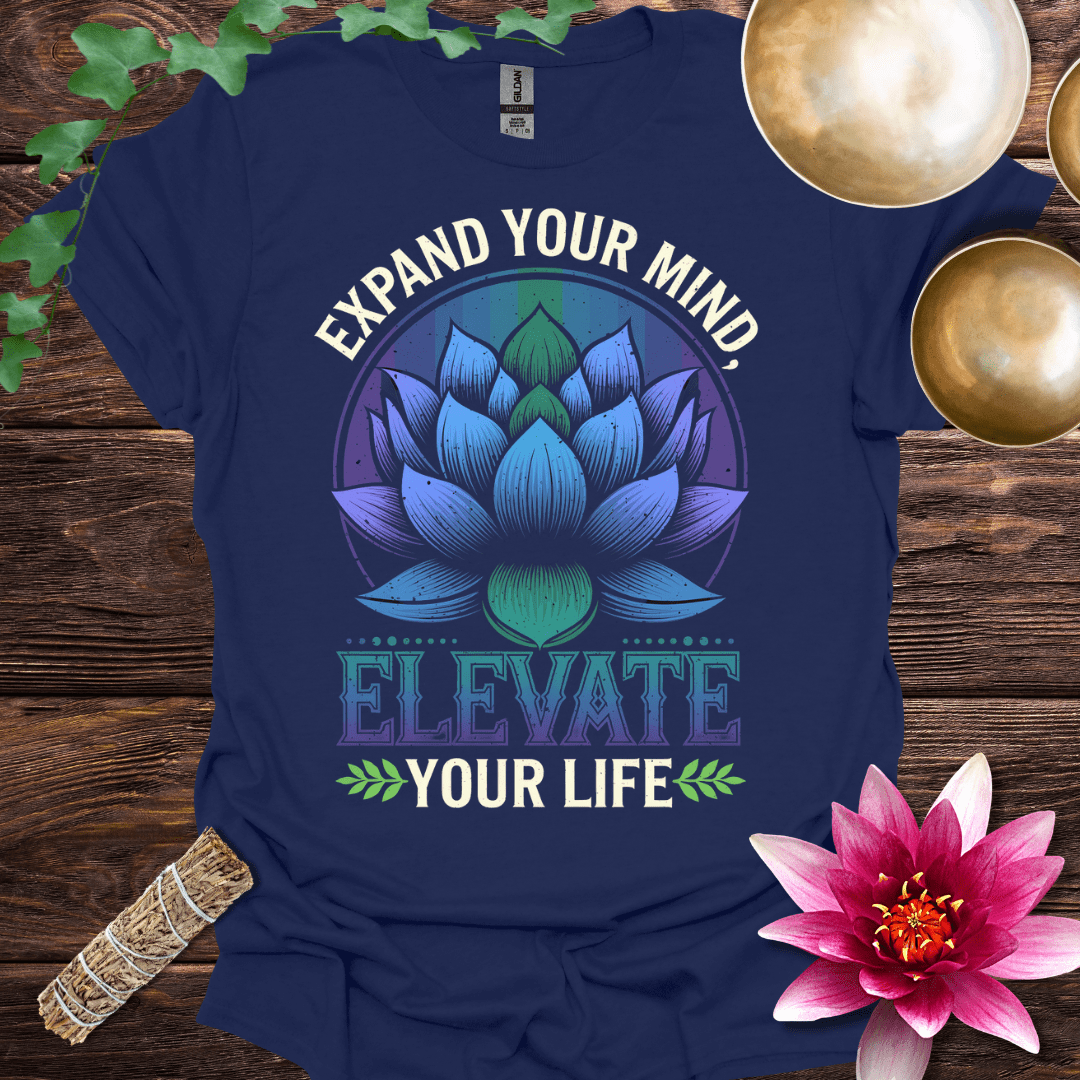 Expand Your Mind Elevate Your Life variant 4 Lotus T