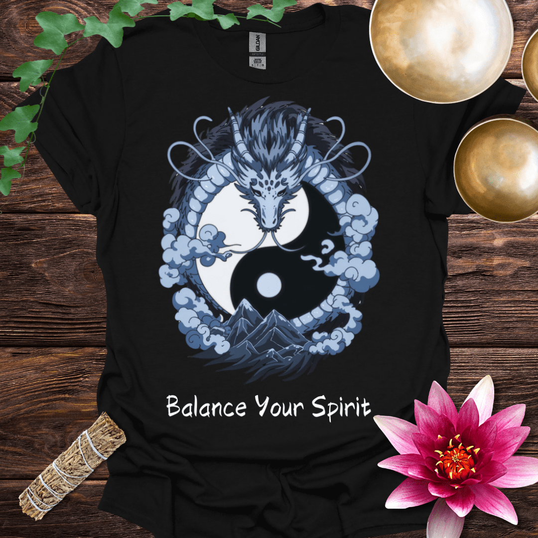 Dragon Blue Yin Yang Balance Your Spirit variant 1 T