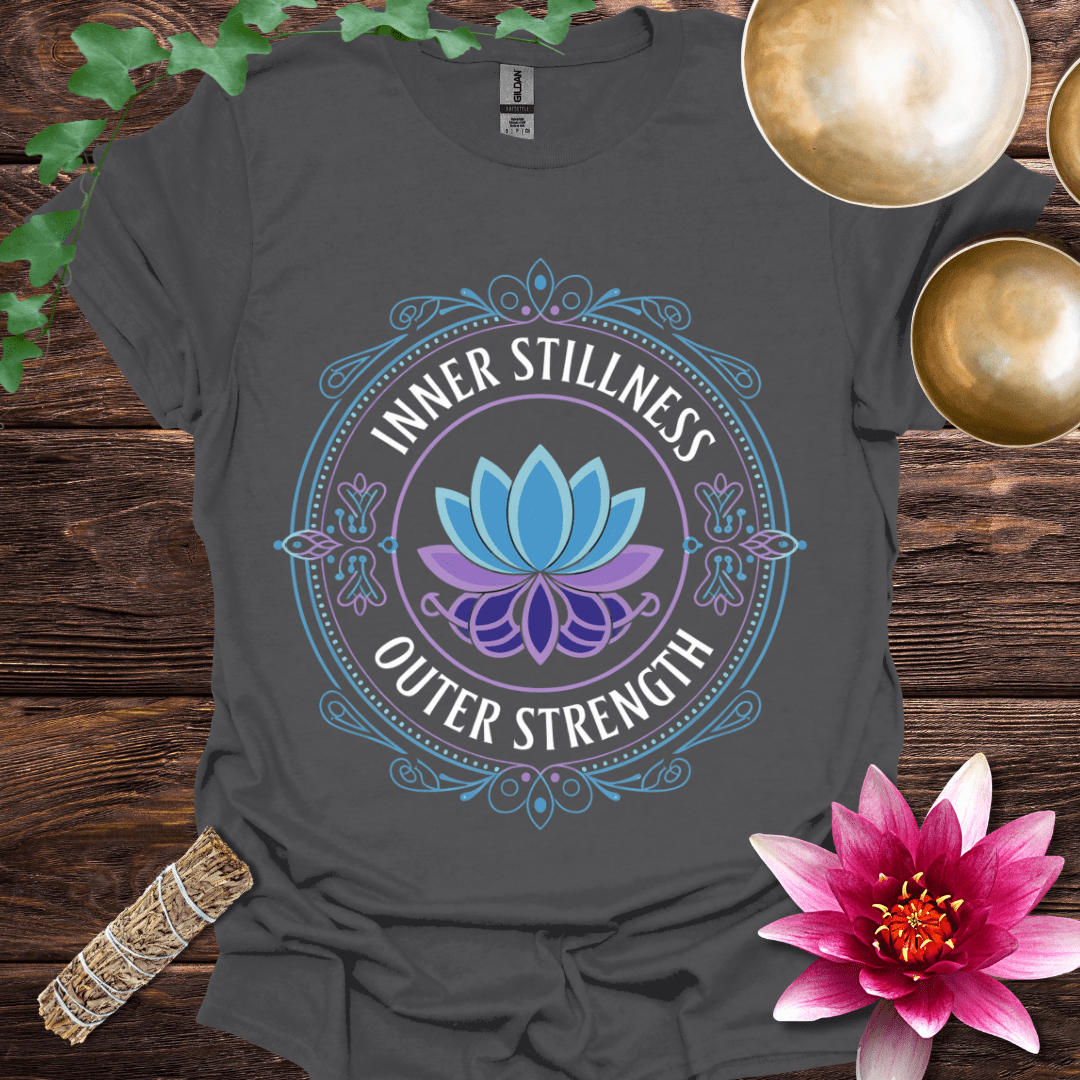 Inner Stillness Outer Strength variant 2 Lotus T