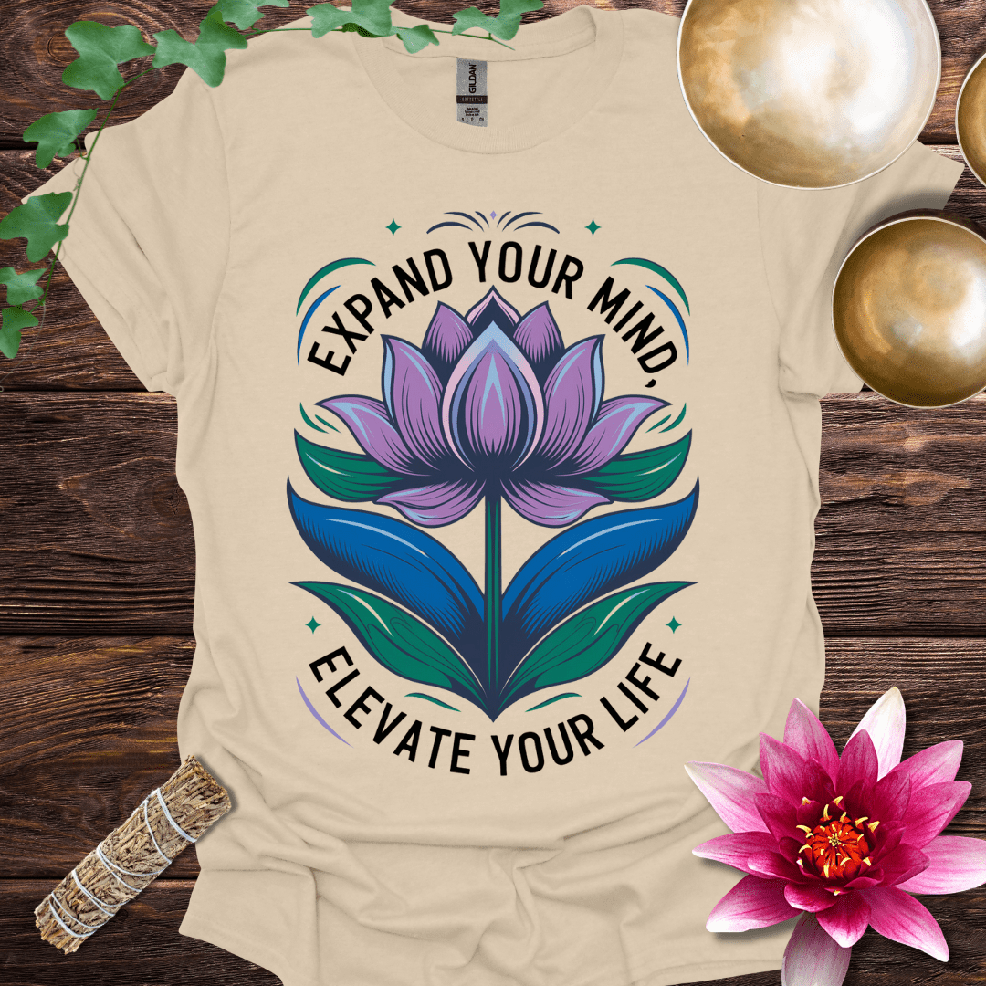 Expand Your Mind Elevate Your Life Lotus T