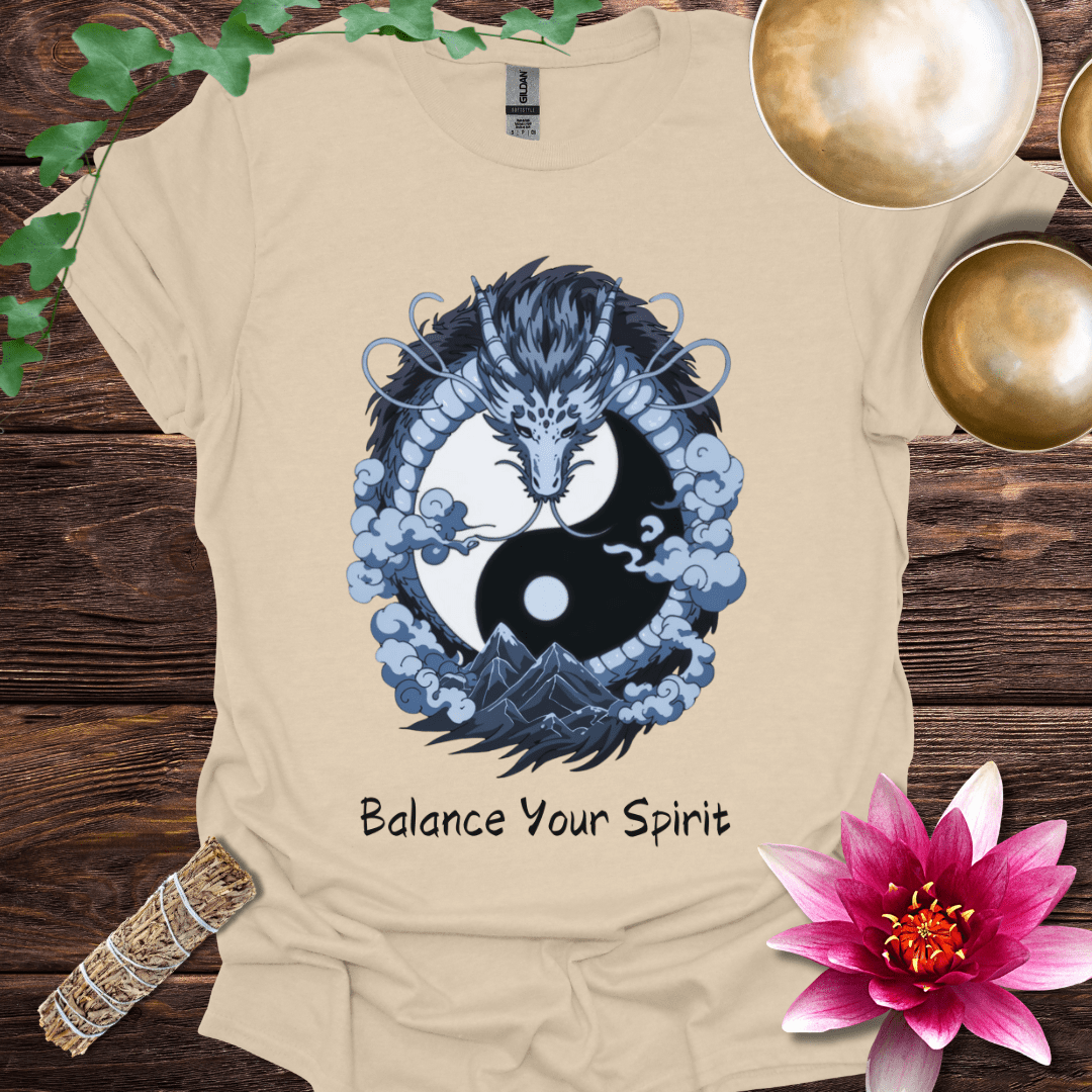 Dragon Blue Yin Yang Balance Your Spirit variant 1 T