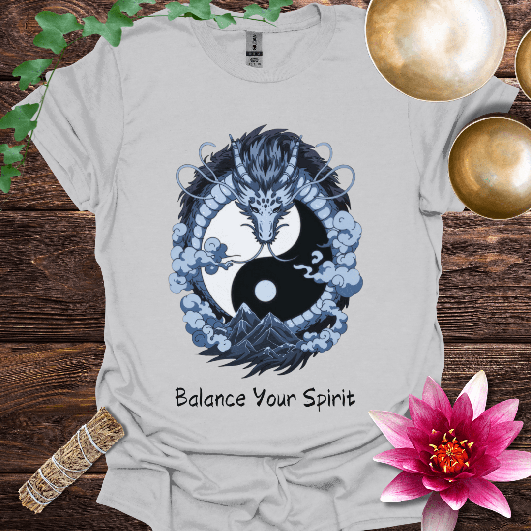 Dragon Blue Yin Yang Balance Your Spirit variant 1 T