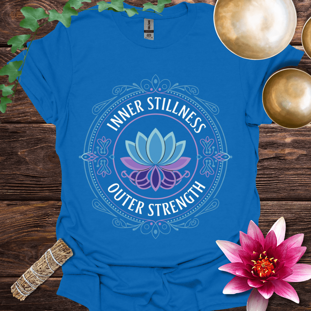 Inner Stillness Outer Strength variant 2 Lotus T
