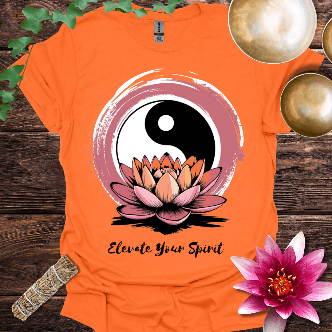Elevate Your Spirit lotus Yin Yang variant 4 T