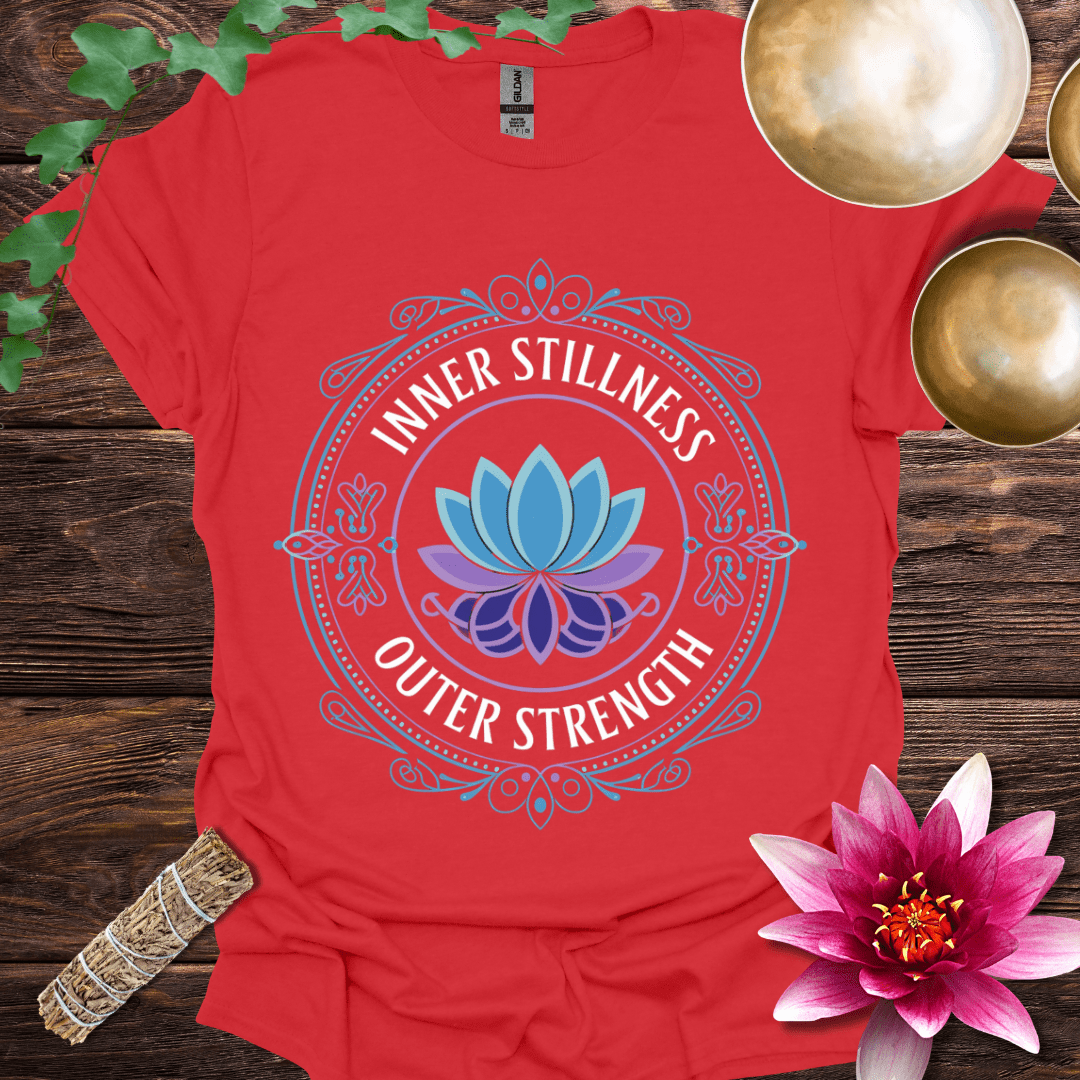 Inner Stillness Outer Strength variant 2 Lotus T