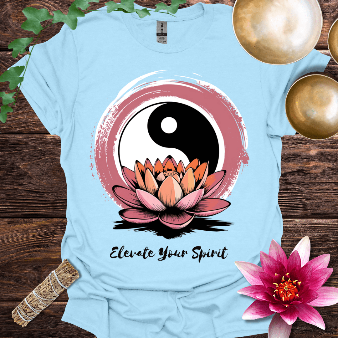 Elevate Your Spirit lotus Yin Yang variant 4 T