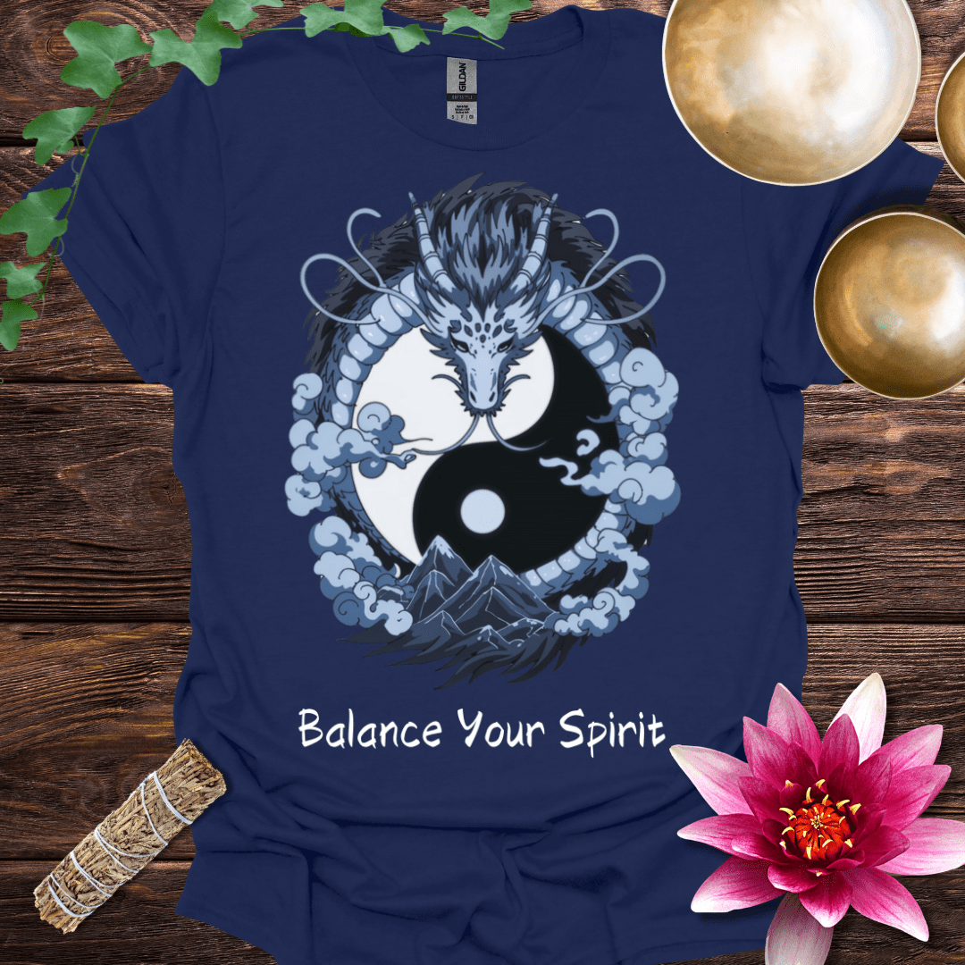 Dragon Blue Yin Yang Balance Your Spirit variant 1 T