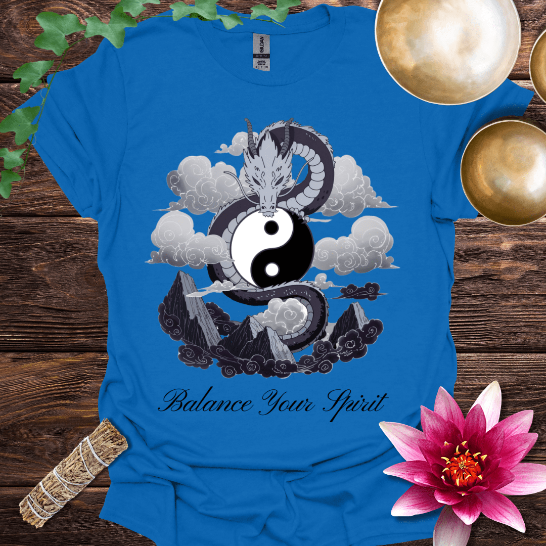 Dragon Grey Yin Yang Balance Your Spirit variant 1 T