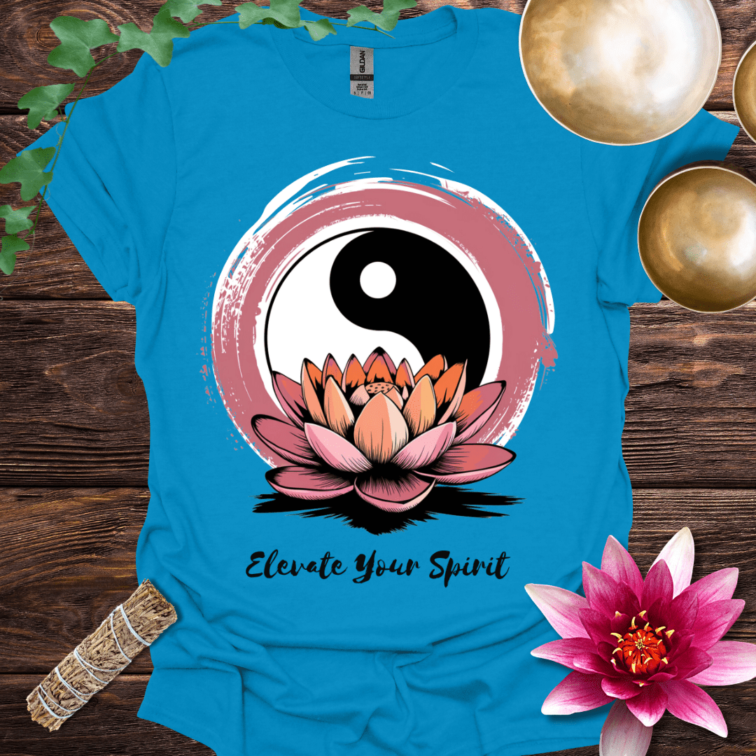 Elevate Your Spirit lotus Yin Yang variant 4 T