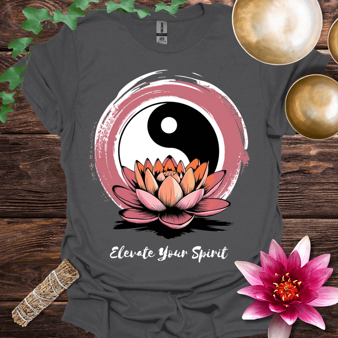 Elevate Your Spirit lotus Yin Yang variant 4 T